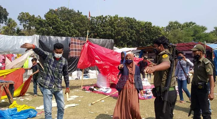 ভেঙে দেওয়া হলো মদন হাজীর মেলা