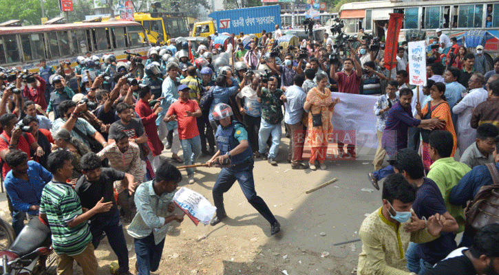 বাম জোটের মিছিলে হামলার প্রতিবাদে মঙ্গলবার বিক্ষোভ