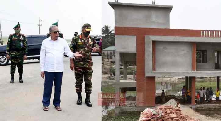 মিঠামইনে উন্নয়ন কাজ পরিদর্শন রাষ্ট্রপতির