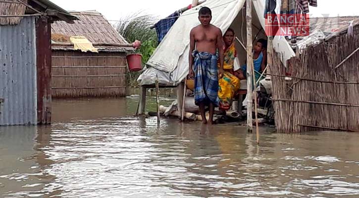 বাড়ছে পানি, বন্যা পরিস্থিতি ফের অবনতির শঙ্কা