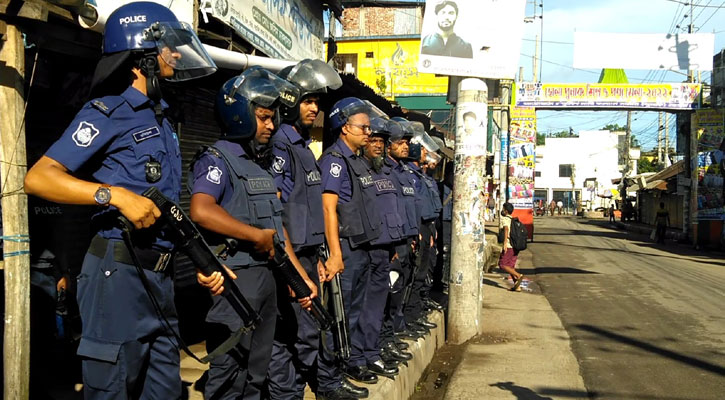 ভোলায় বিএনপির হরতাল চলছে, শক্ত অবস্থানে পুলিশ