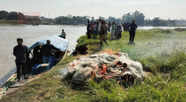 যমুনায় ইলিশ শিকার, ৭ জেলেকে জরিমানা