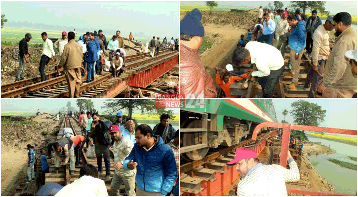 ১০৭ বছর আগের রেলওয়ে গার্ডার ব্রিজের সংস্কার শুরু 