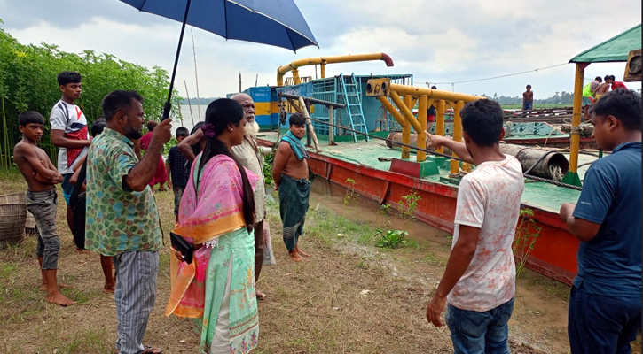 ফুলজোড় নদীতে অবৈধভাবে বালু উত্তোলন, জরিমানা ৩ লাখ 