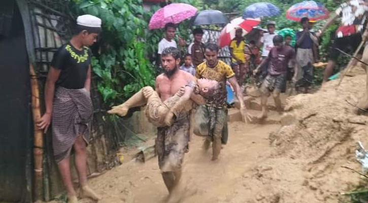 ভারী বৃষ্টিতে কক্সবাজারে পৃথক স্থানে পাহাড় ধসে নিহত ৬